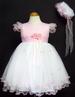Girls Embroidered Pageant DRESS & Hat - Pink Color