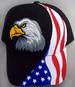 Embroidered Baseball Cap ........ Eagle & US FLAG  ( # 8304)