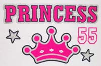 ''Princess''  White Screenprinted T/SHIRTs - For Adults