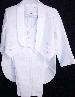 5P Boys  Vested Tuxedo With Tail -  White. Sizes: 2T-4T ( # 116W)