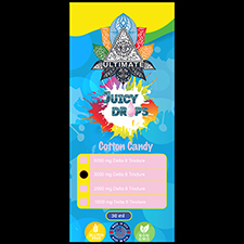 Ultimate Delta 8 Juicy Drops Tincture Cotton CANDY - 3000mg