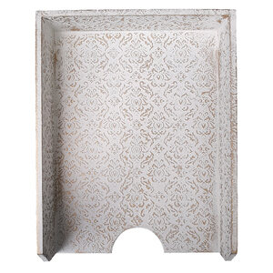 Paper Tray White Golden Fleur De Lis Wood Letter Size Home Office