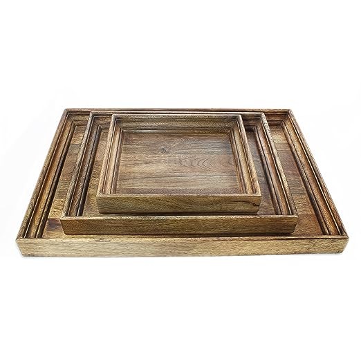 Extra Large Serving Tray Wooden Tea COFFEE Breakfast 24 x 17 inch