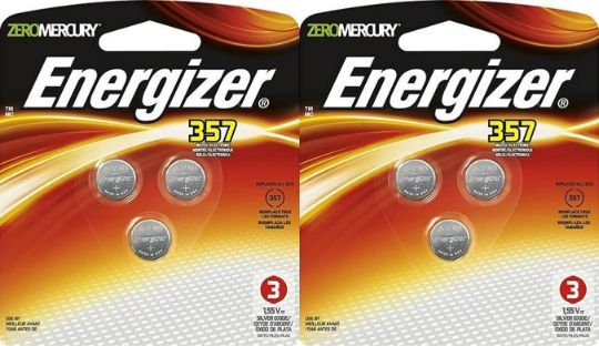 2 Packs of Energizer 357BP-3 Watch/electronic BATTERIES