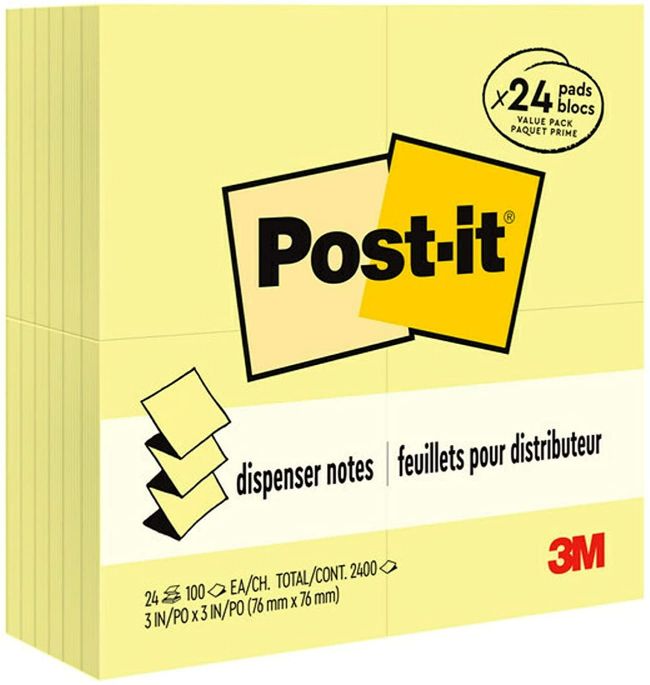 POST-IT Pop-up NOTES, 3 in x 3 in, 24 Pads, America's #1