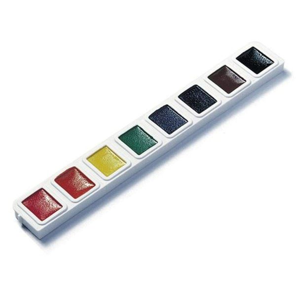 Prang Half Pan Watercolor PAINT Refill Strip, 8 Assorted Color