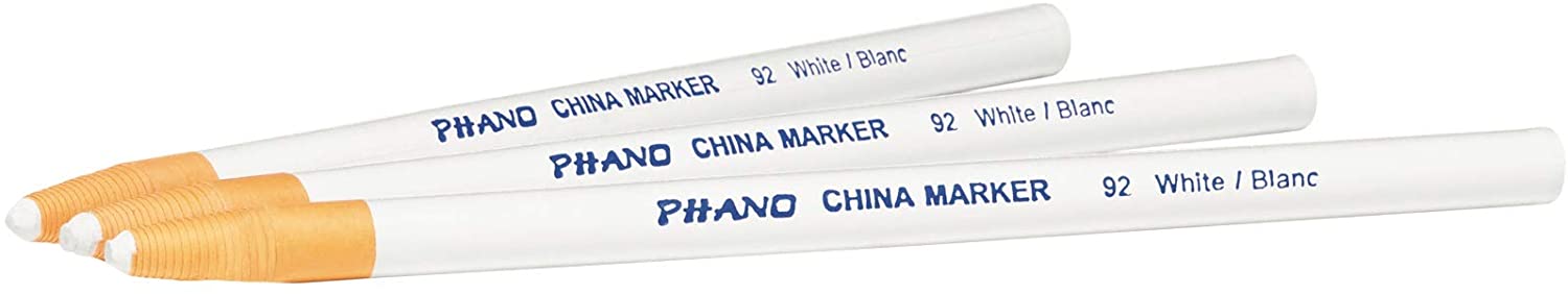 Dixon Phano China Markers, White, Box of 12