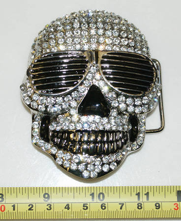 Glass SKULL buckle