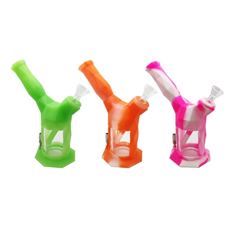 Multiple Function 2-in-1 Silicone Water Pipe with Titanium Nail