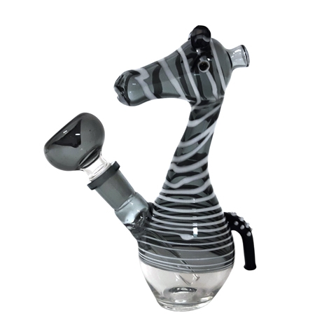 6'' Zebra Glass Water Pipe