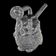 Clear GLASS Owl Oil Burner Water PIPE