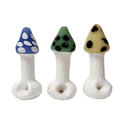 5'' Ceramic Mushroom Style Smoking Pipe