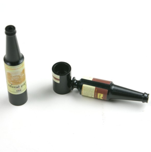 Mini metal Red wine bottle PIPE(on sale)