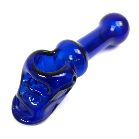 5.5'' Blue Skull Glass PIPE