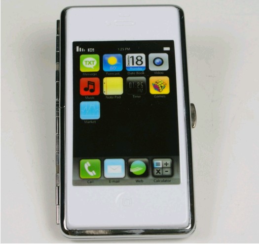 iPhone Cigarette Case white/black