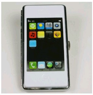 iPhone CIGARETTE CASE white/black