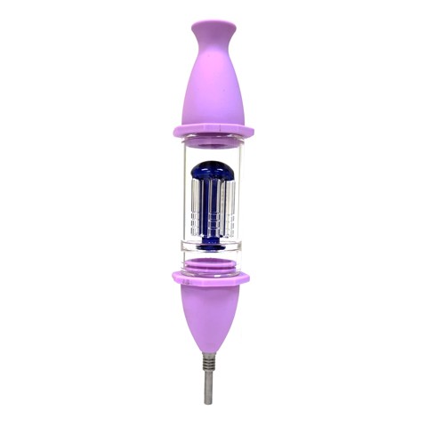 8'' Silicone Rocket Nectar Collector with Glass Tree Perc