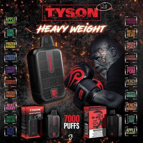 Tyson 2.0 Heavy Weight Rechargeable Disposable - 7000 Puffs