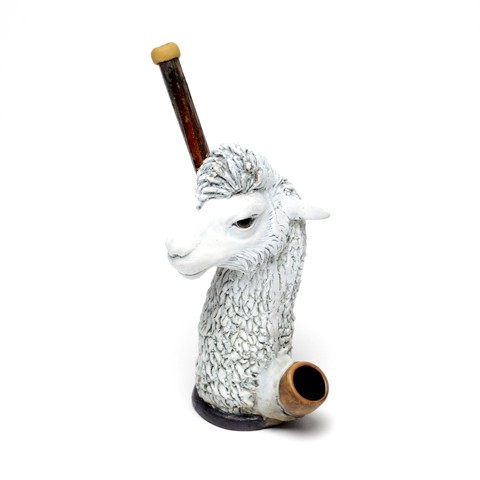 6'' Hand Crafted Drama LIama Style Resin Smoking Pipe