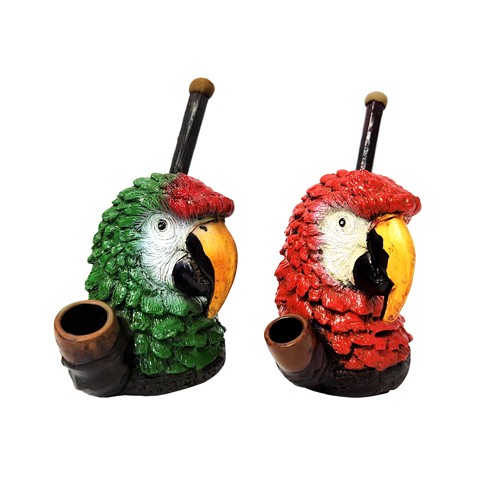 5'' Hand Crafted Macaw Style Resin Smoking Pipe