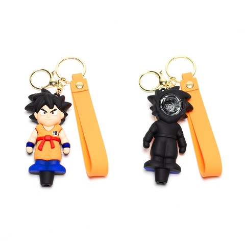 3'' Goku Silicone Hand Pipe w/ KEYCHAIN