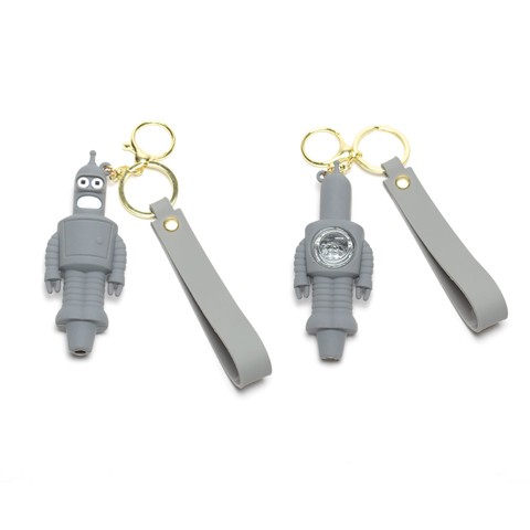 3'' Futurama Robot Silicone Hand PIPE w/ Keychain