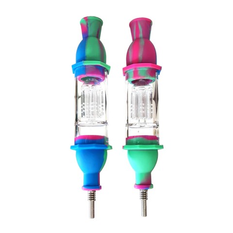 8'' Silicone Nectar Collector with Clear Tree Perc