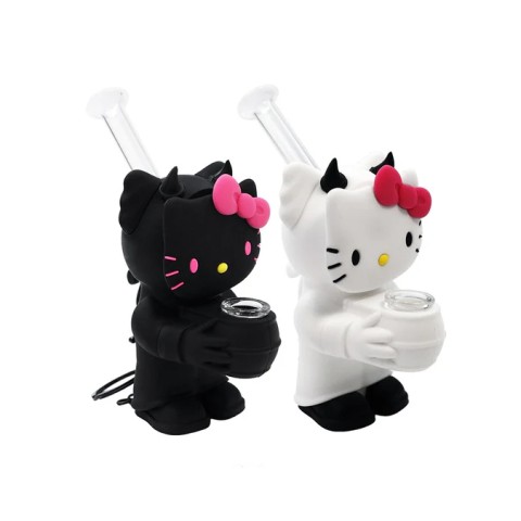 5'' Cat Style Silicone Water Pipe with Keychain