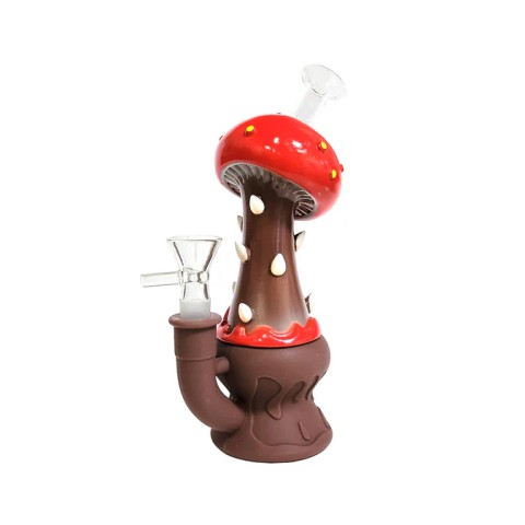 7'' Epoxy Mushroom Silicone Water Pipe