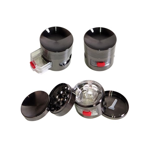 63mm 4-Part Sunken Top Metal Grinder with Press Button Drawer