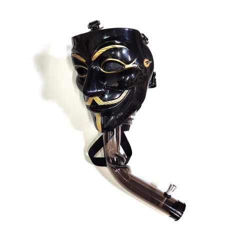 Gas Mask Bong PIPE Guy Fawkes
