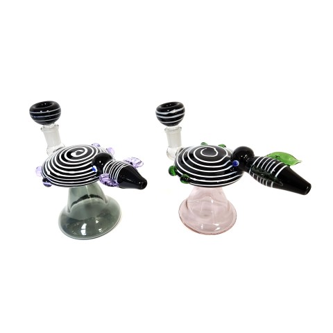 6'' Hypnosis Spiral Glass WATER PIPE w/ Bee Perc
