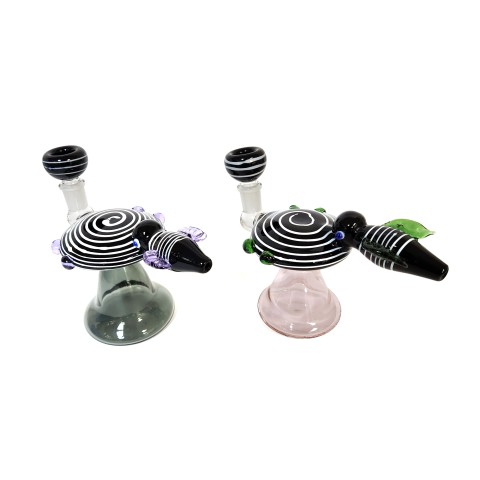 6'' Hypnosis Spiral Glass Water Pipe w/ Bee Perc