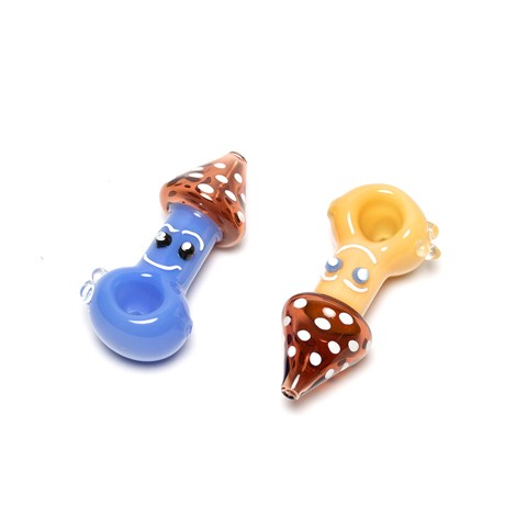 5'' Colored Mushroom GLASS PIPE