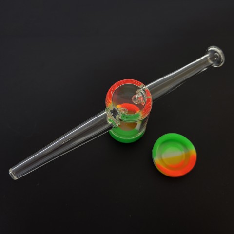 Mini Clear Glass Nectar Collector with Silicone Jar