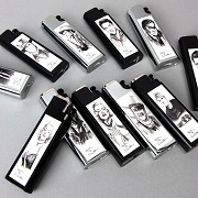 Cigarette Cigar LIGHTER with Celebrity Portrait Metal Sleeve (4)