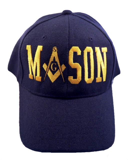 Mason Block Letter Cap - Navy Blue (6 PCS)