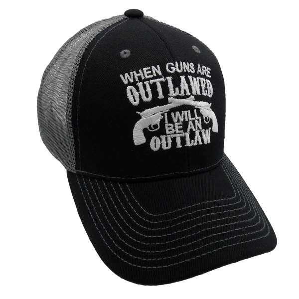When Guns Are Outlawed Trucker HAT - Black/Dark Gray