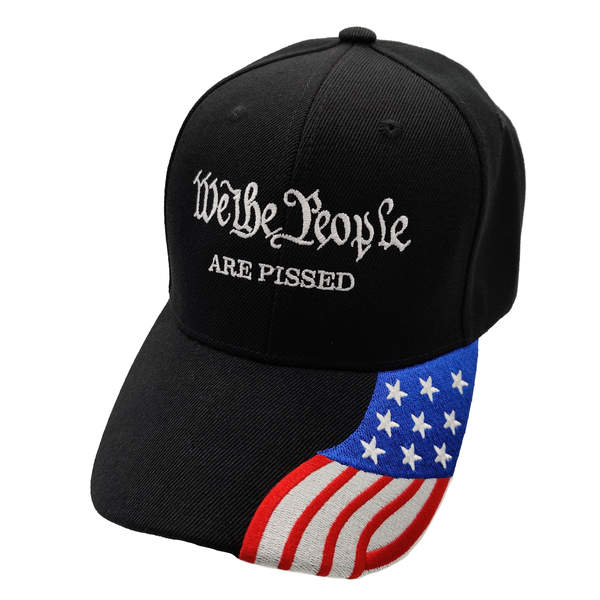 We The People Are Pissed w/ FLAG Bill Cap - Black