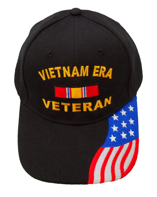 Vietnam Era Veteran Ribbon w/ Flag Bill Cap (6 PCS)