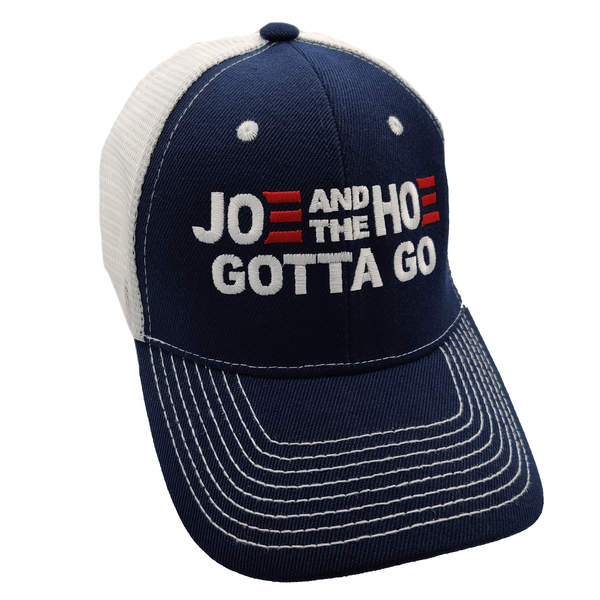 Joe and the Hoe Gotta Go Trucker HAT - Navy Blue/White