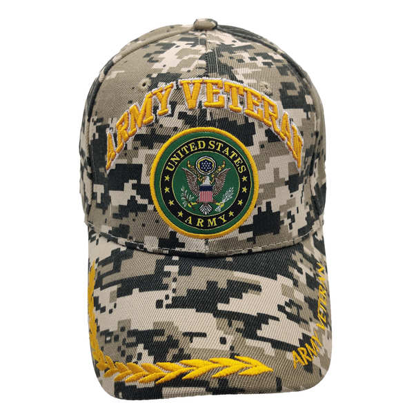 ARMY Veteran Emblem w/ Wreath CAP - Digital Camo