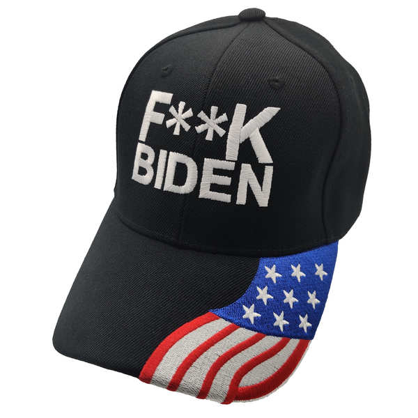 Fuck Biden w/ FLAG Bill Cap - Black