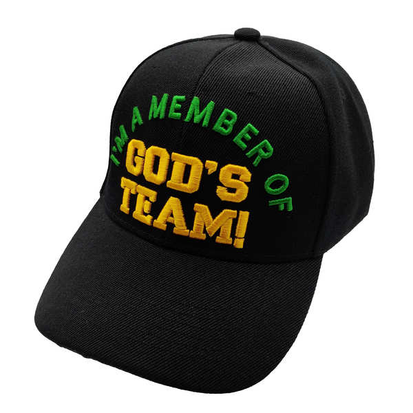 I'm a Member of God's Team Cap - Black