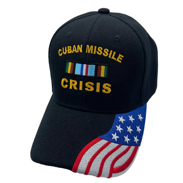 Cuban Missile Crisis Ribbon w/ Flag Bill Cap - Black (6 PCS)