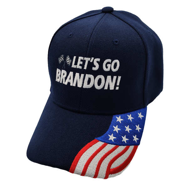 Let's Go Brandon RFLAG w/ FLAG Bill Cap - Navy Blue