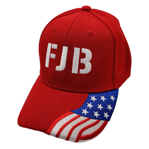 FJB w/ Flag Bill Cap - RED