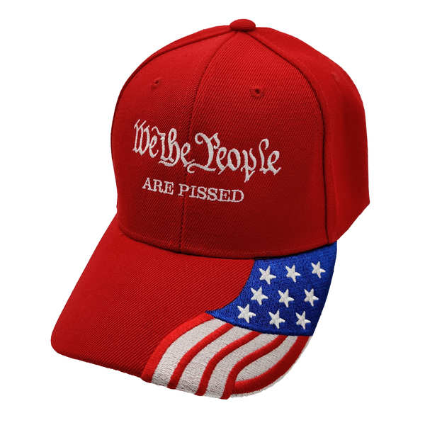 We The People Are Pissed w/ Flag Bill Cap - RED