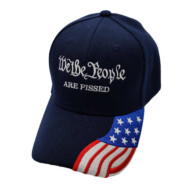 We The People Are Pissed w/ FLAG Bill Cap - Navy Blue