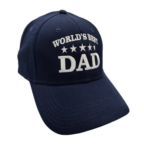 World's Best Dad Cotton Cap - Navy Blue